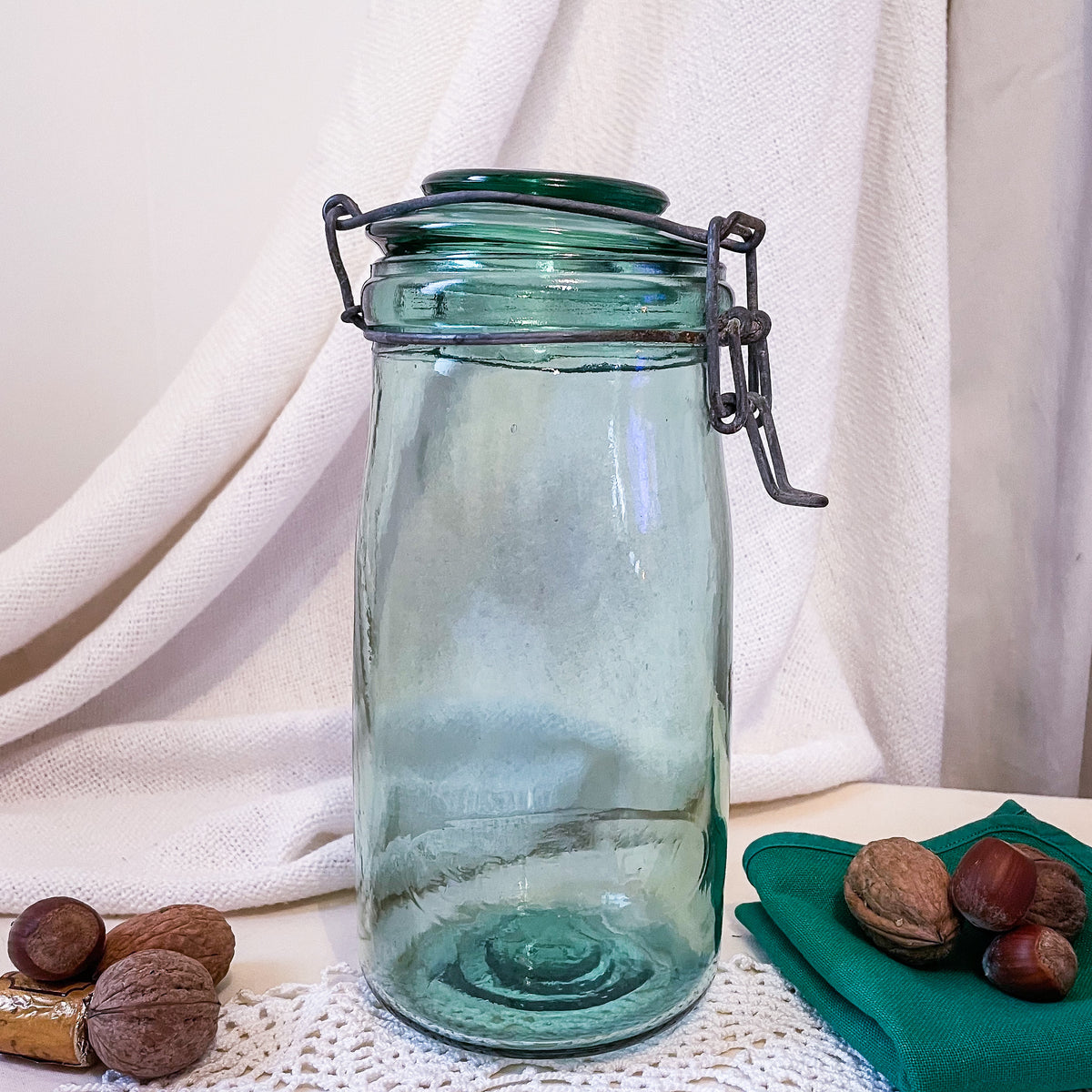 ANCIEN BOCAL EN verre soufflé vert EUR 30,00 - FR ANCIEN BOCAL EN verre soufflé vert EUR 30,00 - FR