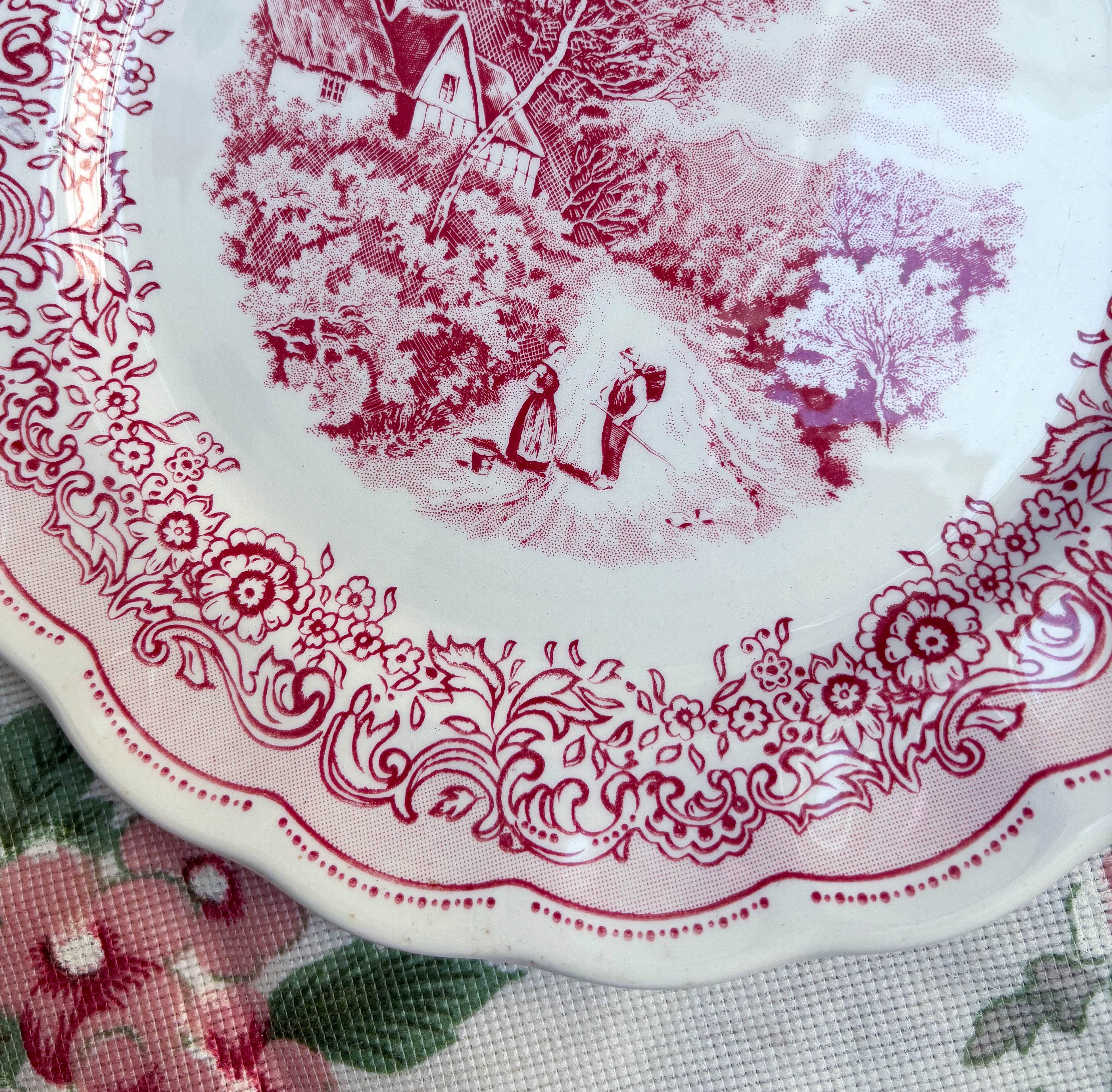 Service Italien paysage rose