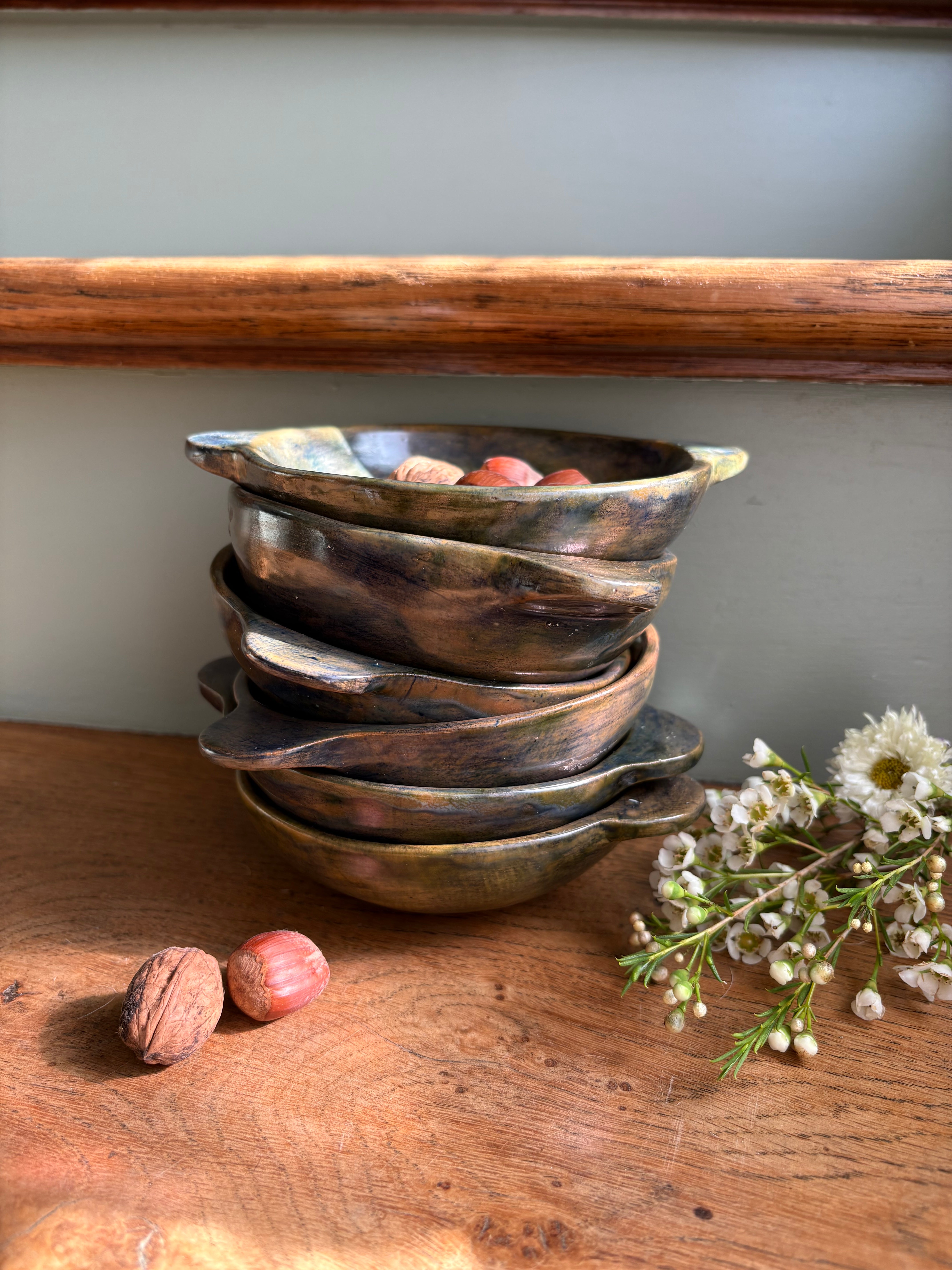 6 coupelles en poterie