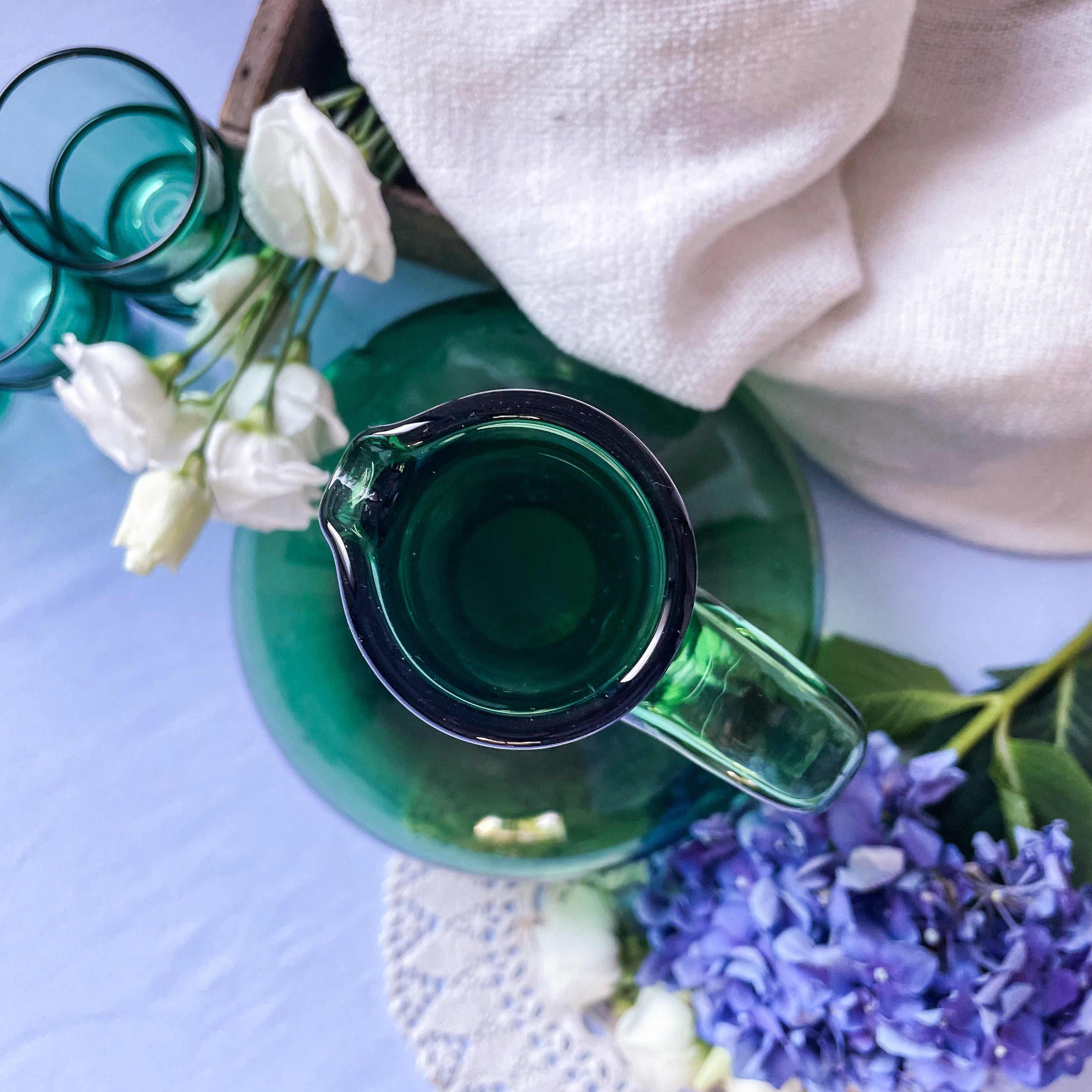 Carafe 1950 en verre soufflée