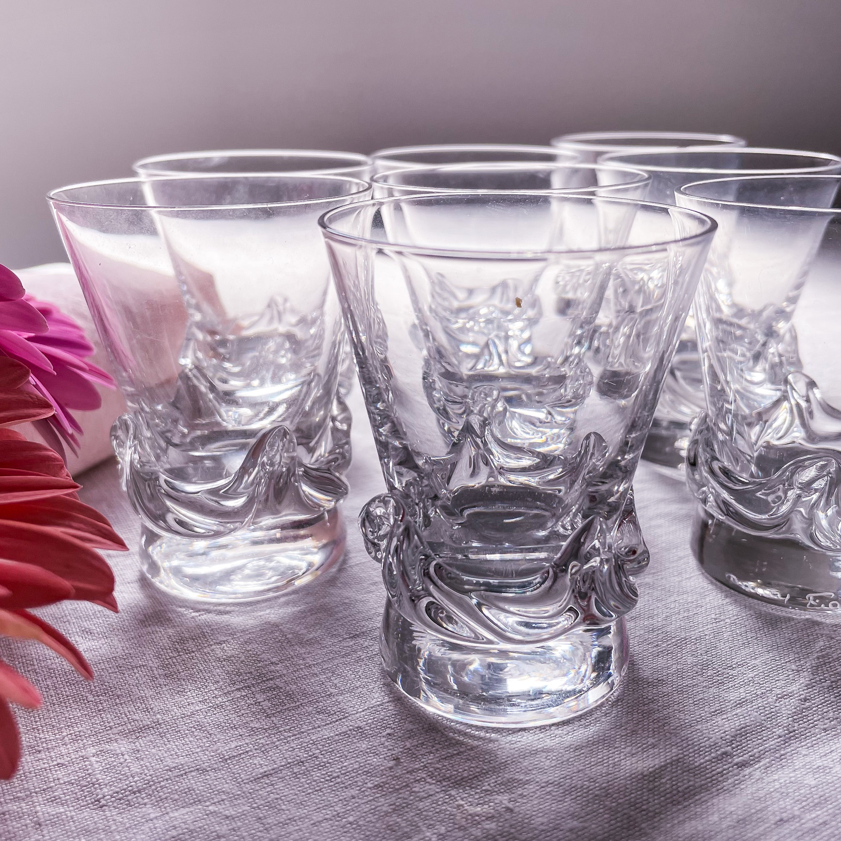 8 verres en cristal de Daum
