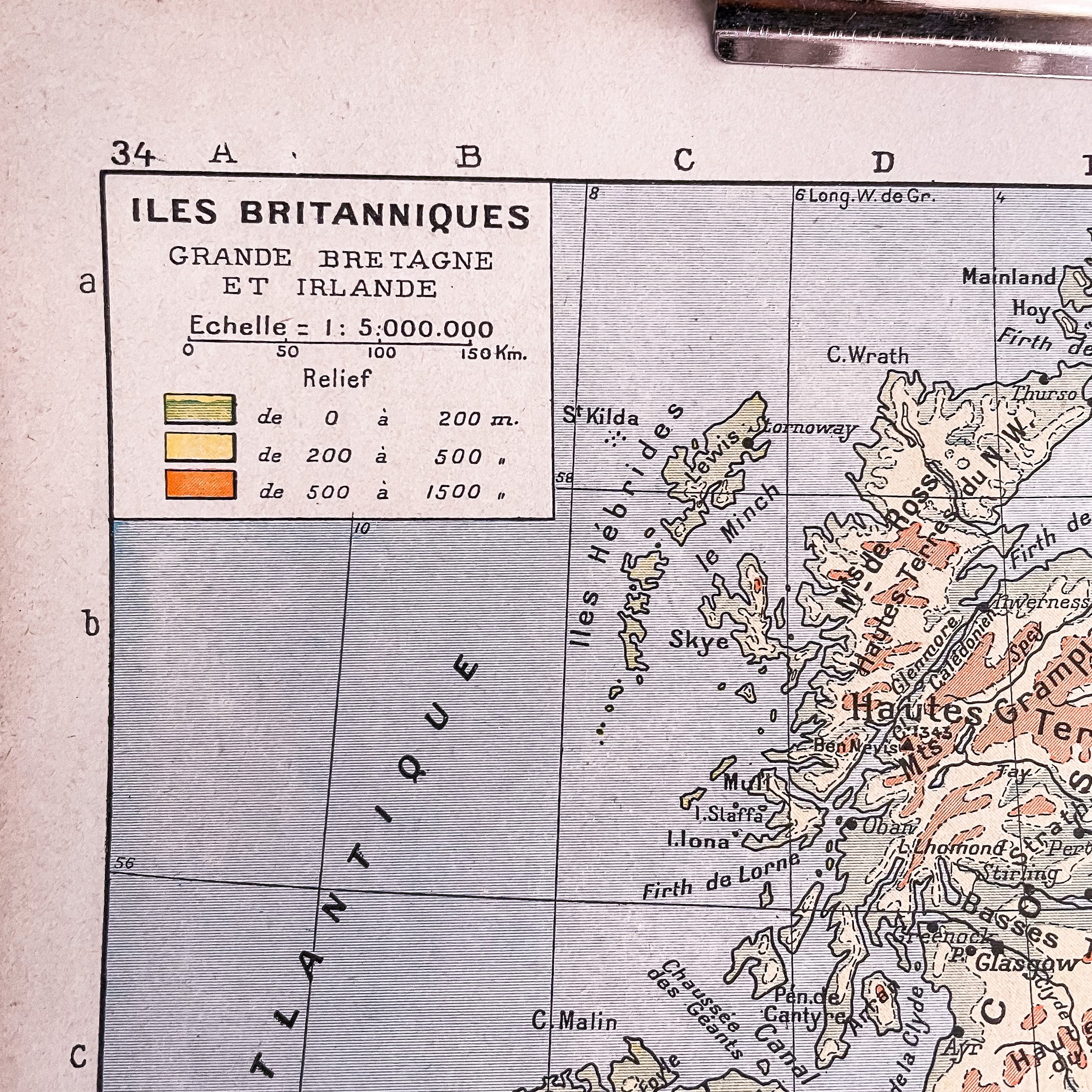Carte des Iles Britanniques