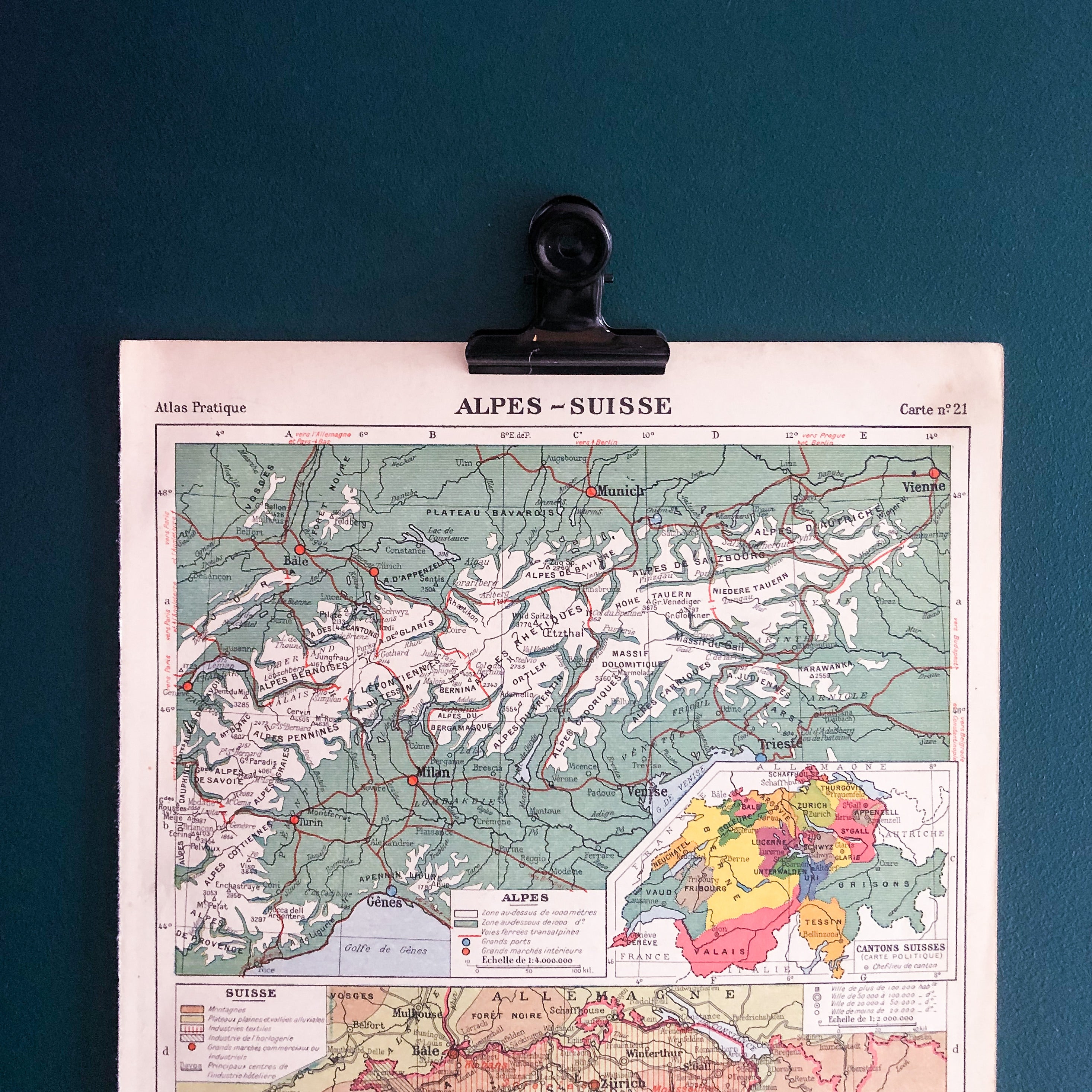 Cartes des Alpes Suisses 1929