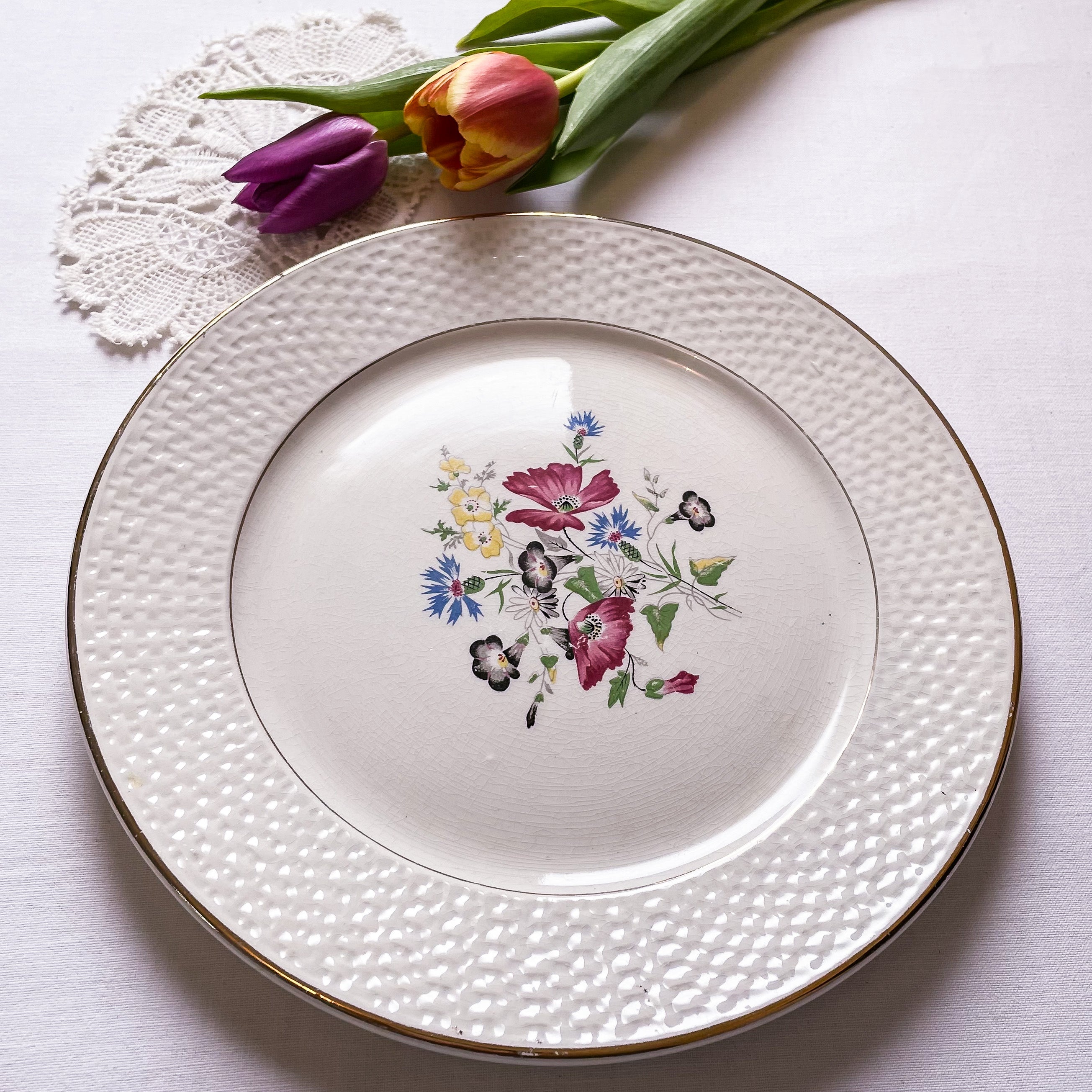 5 assiettes plates Floralies