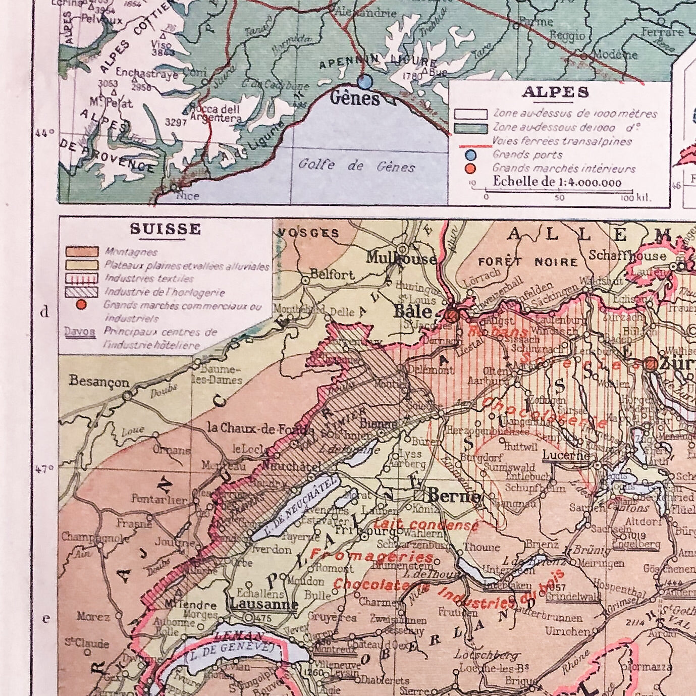 Cartes des Alpes Suisses 1929