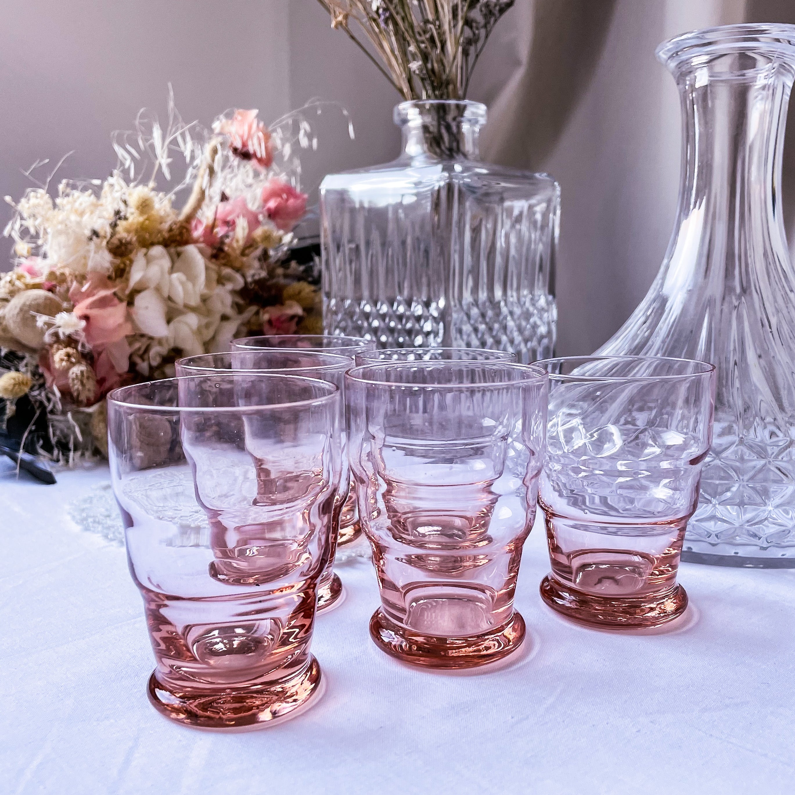 Plateau, carafon et verres art déco Plateau, carafon et verres art déco