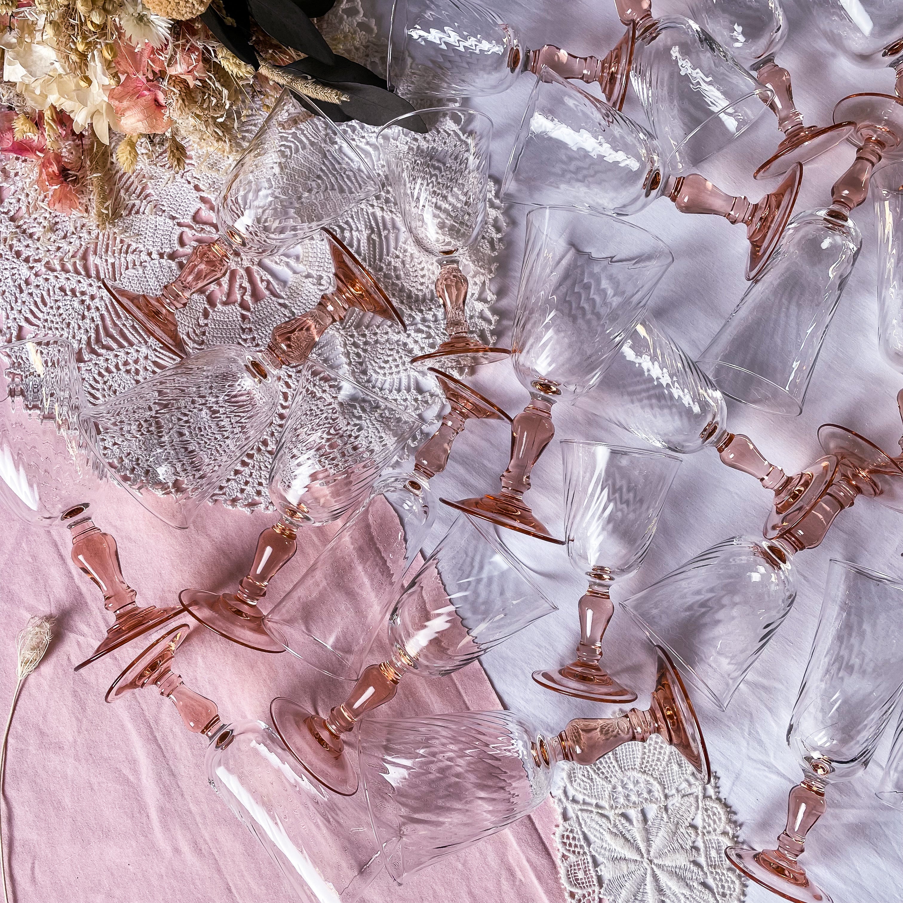 Collection Rosaline ; les bicolore rose et transparente