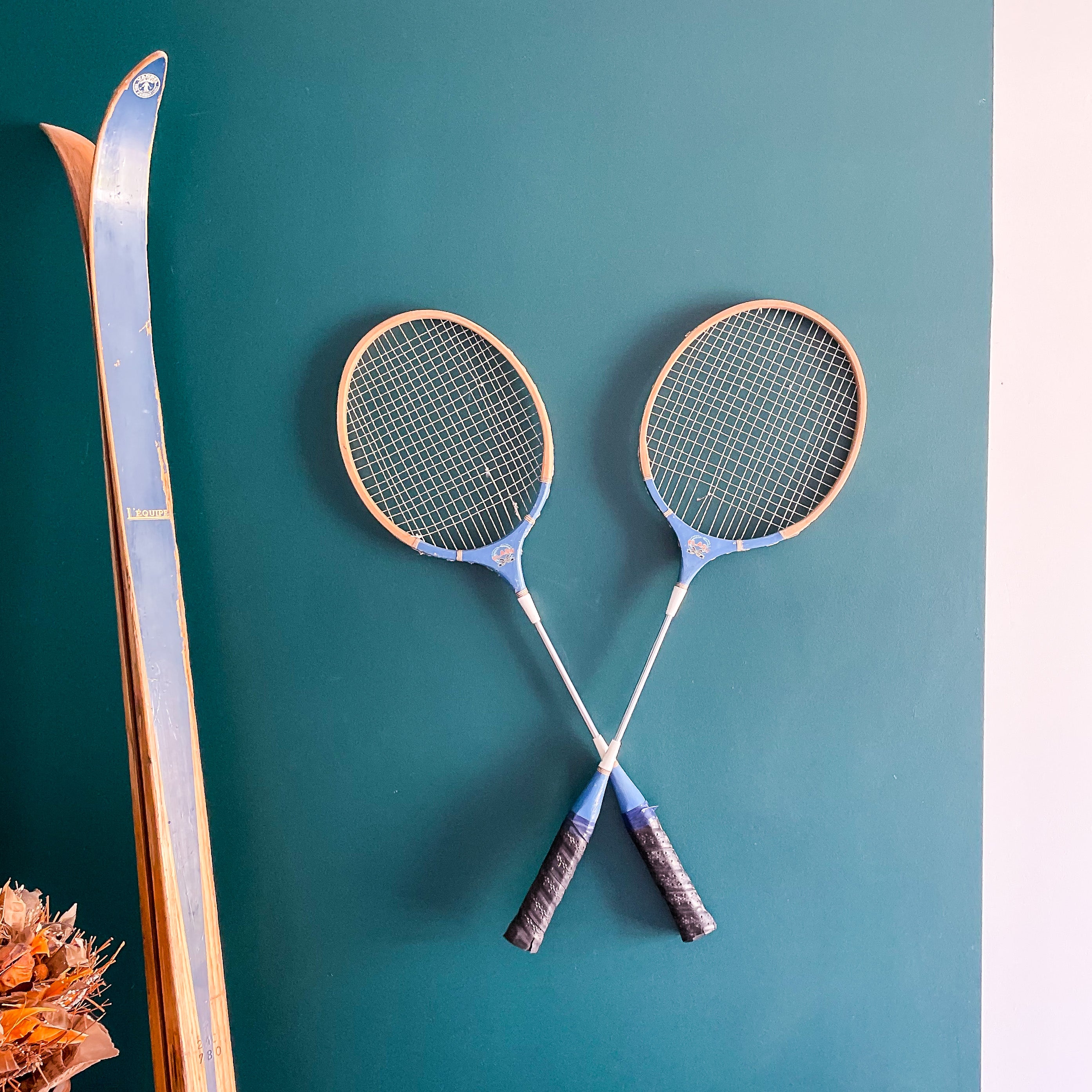 Paire de raquettes de badminton vintage